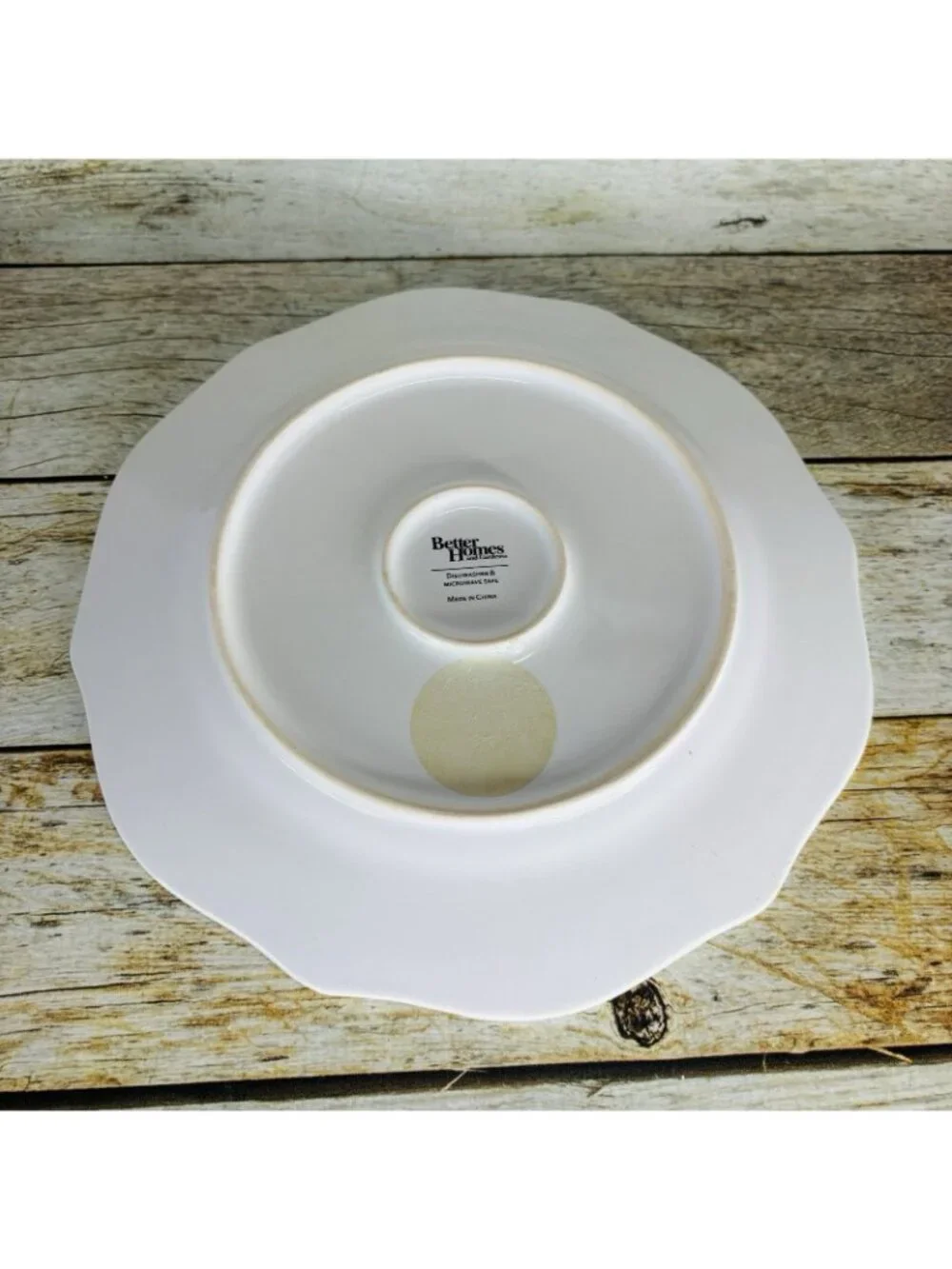 Better Homes And Gardens SUMMERDALE ROSE WHITE Stoneware Dinner Plates Set of 4